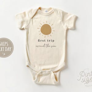 First Trip Around The Sun Onesie® - Boho One Year Old Bodysuit - First Birthday Natural Onesie®