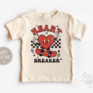 Heart Breaker Kids Tee - Retro Valentine's Day Shirt - Cute Vintage Toddler Shirt
