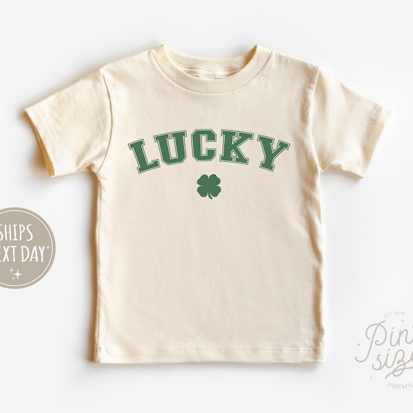 Lucky Toddler Shirt - Vintage St Patrick's Day Kids Tee - Retro Natural Irish Kids Shirt