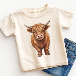 Highland Cow Baby Onesie - Cute Fluffy Scottish Cattle Bodysuit zdjęcie 5