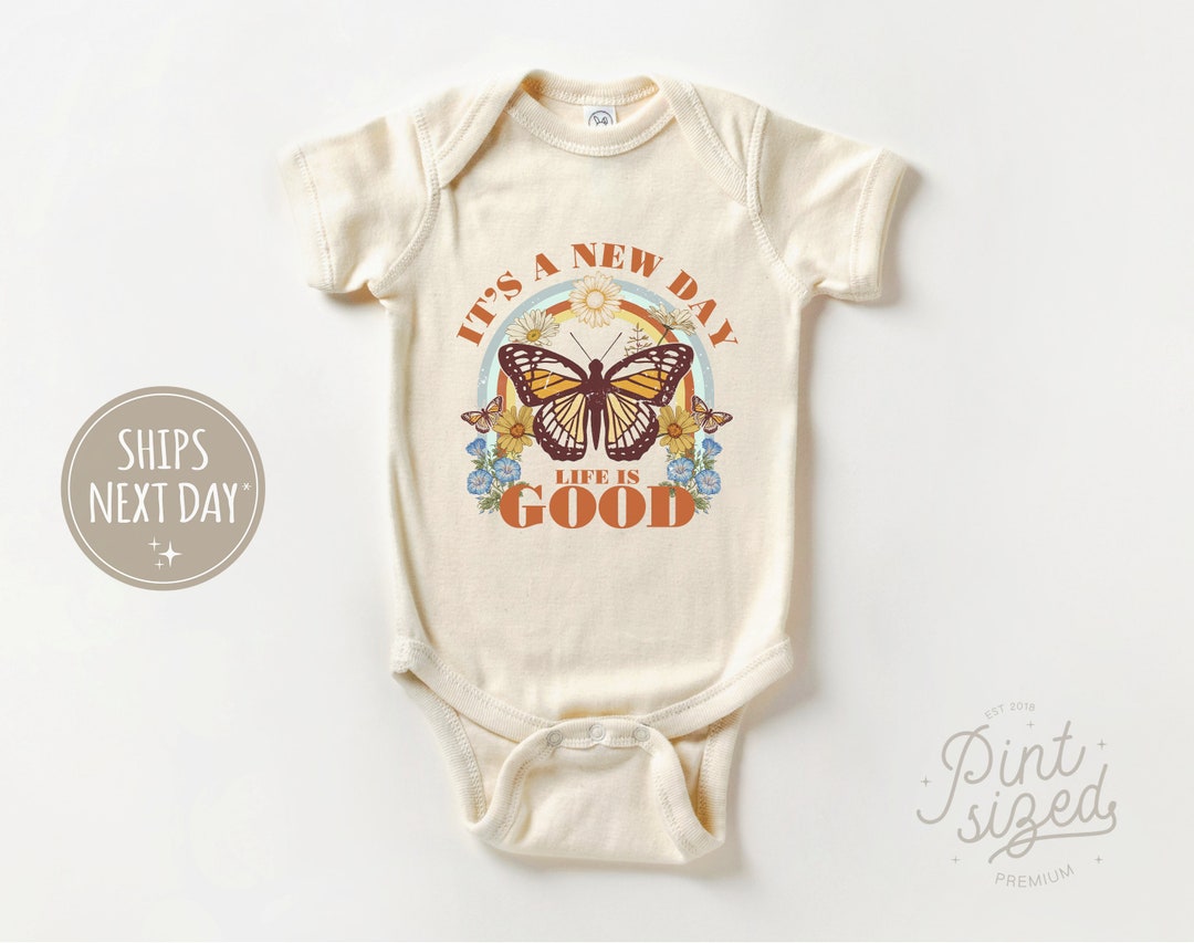 Life is Good Baby Onesie® Retro Boho Natural Bodysuit Etsy