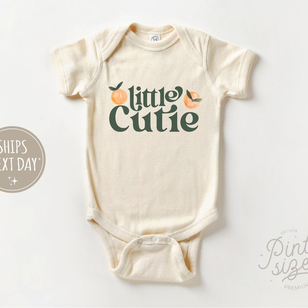 Little Cutie Onesie® - Retro Orange Bodysuit - Cute Fruit Natural Baby Onesie®