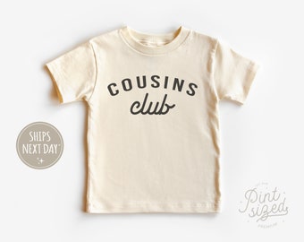 Cousin Club Toddler Shirt - Retro Tee - Cousin Natural Kids Shirt