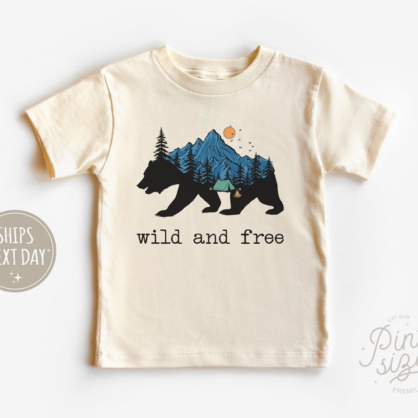Wild and Free Toddler Shirt - Adventure Kids Shirt - Cute Natural Toddler Tee