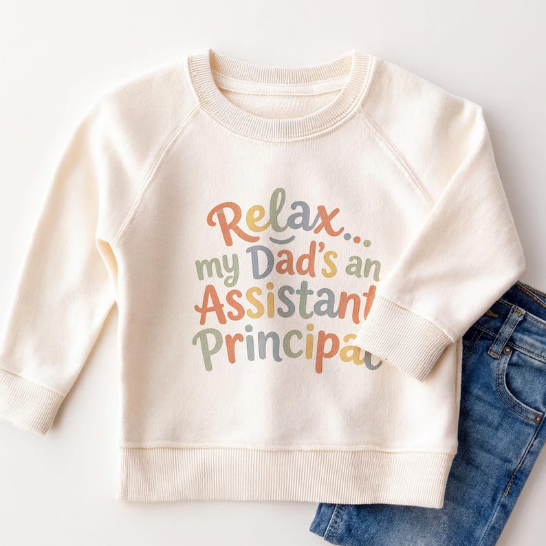 Relax My Dad's an Assistant Principal Baby Onesie - Funny AP Dad Bodysuit image 4