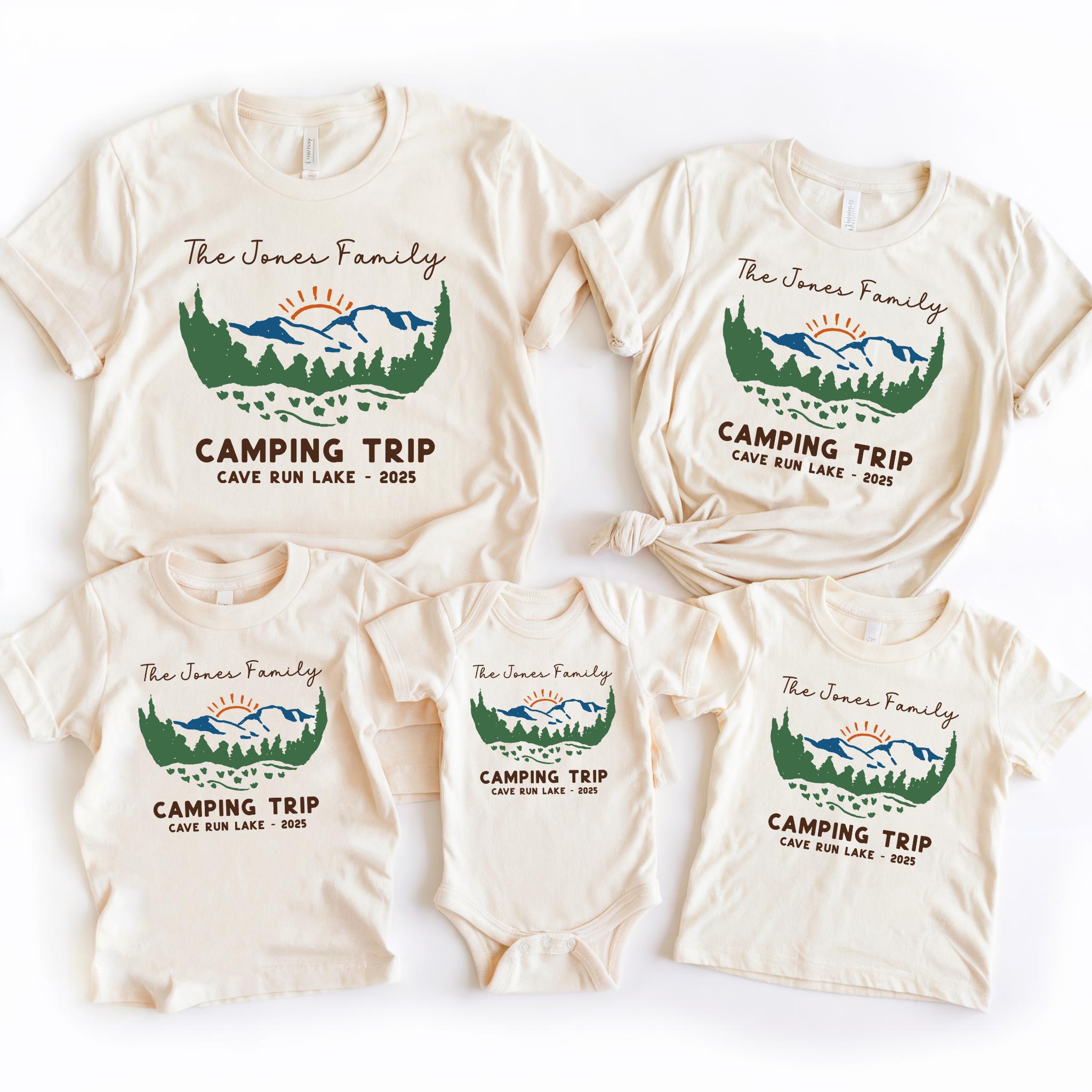 Camping Crew 2025 Shirt, Family Camping Gift, Matching Camping Tees, Girls Camping, Family Trip, Girls Vacation, Campfire, Camp Lover Gift