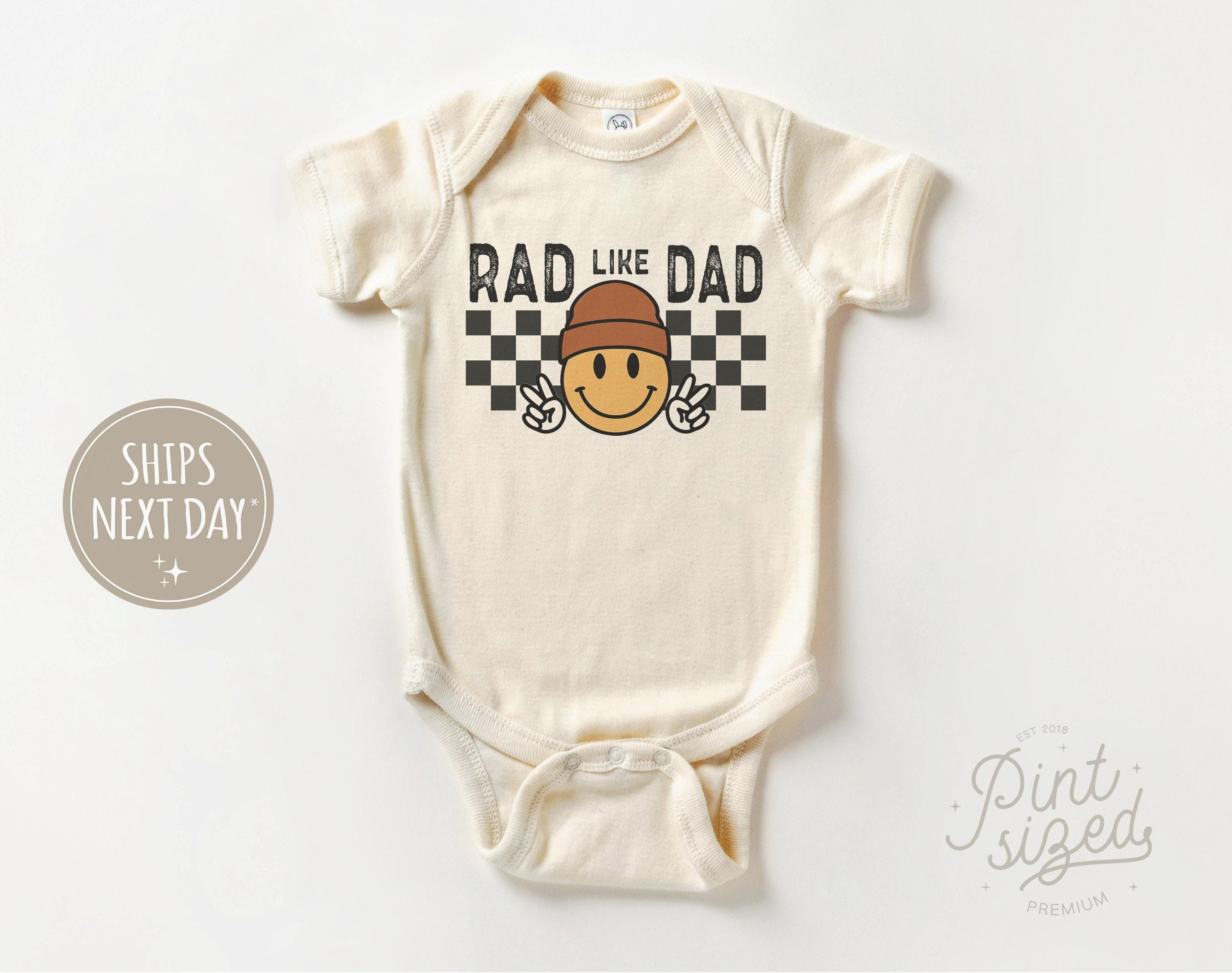 Rad Like Dad Onesie® - Funny Retro Father's Day Bodysuit - I Love My Dad Natural Baby Onesie®