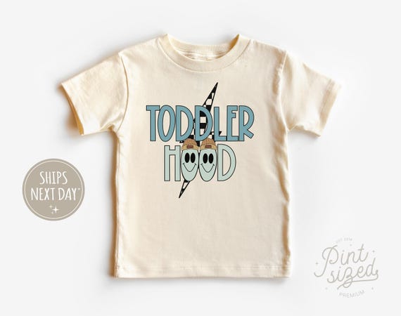 Toddler Hood Boys Shirt - Edgy Toddler Boys Shirt - Retro Natural Kids Shirt