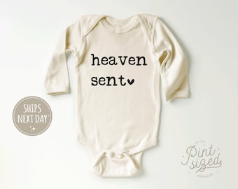 Heaven Sent Baby Long Sleeve Onesie® - IVF Baby - Rainbow Baby Bodysuit - Natural Religious Onesie®