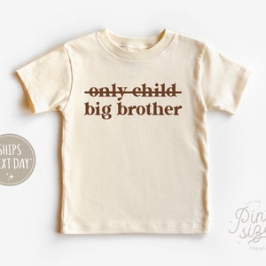 Big Brother Shirt - Retro Big Brother Sibling Tee - Cute Big Brother Gift - Announcement Shirt