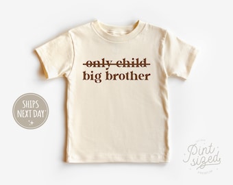 Big Brother Shirt - Retro Big Brother Sibling Tee - Cute Big Brother Gift - Announcement Shirt