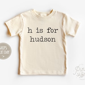 Personalized Letter Is For Name Toddler Shirt - Vintage kids Shirt - Natural Personalized Toddler Tee