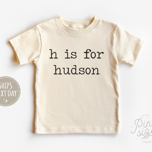 Personalized Letter Is For Name Toddler Shirt - Vintage kids Shirt - Natural Personalized Toddler Tee