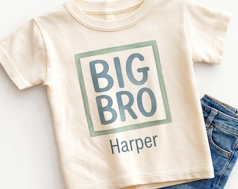 Personalized Big Bro Kids Shirt - Custom Name Big Brother Toddler Tee