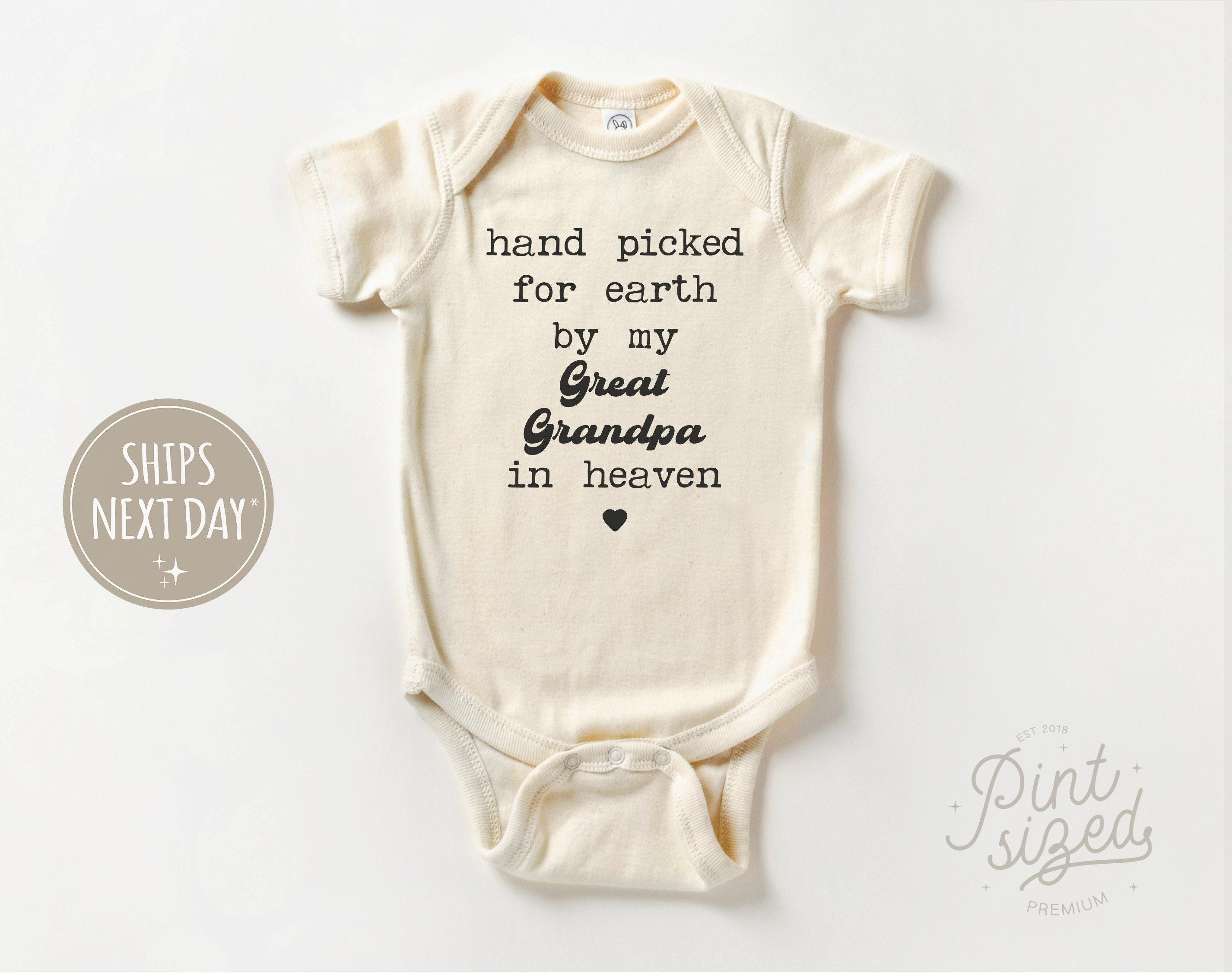 Handpicked From Heaven Onesie® - Personalized Memorial Bodysuit - Natural Custom Onesie®