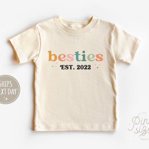 Personalized Bestie Toddler Shirt Retro Best Friends Kids Etsy