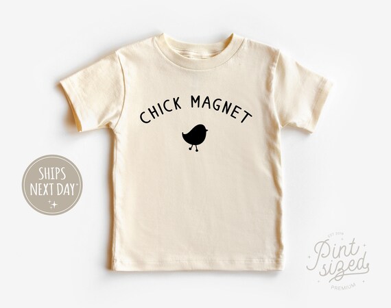 Chick Magnet Toddler Tee - Retro Easter Shirt -  Natural Kids Shirt