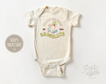 Cache-couche bébé Pâques rétro® - Body mignon de Pâques avec le lapin - Cache-couche naturel Pâques pour garçons mignons