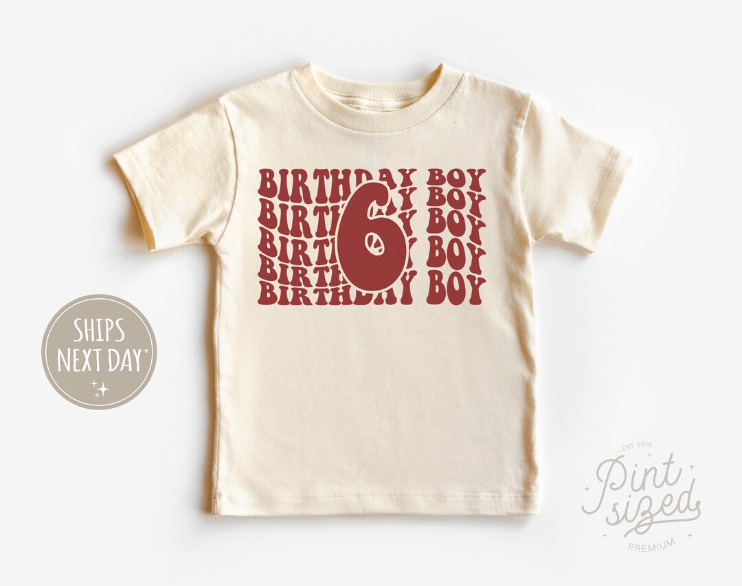 6th Birthday Boy Shirt Six Year Old Boys Shirt Retro Etsy