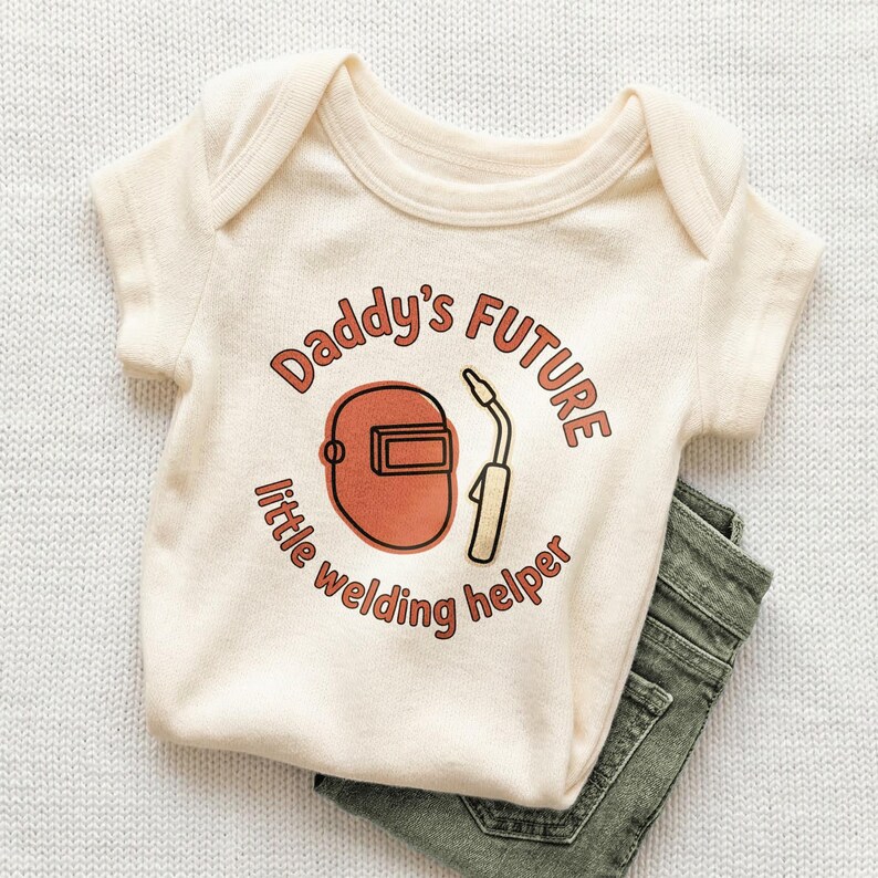 Daddy's Future Little Welding Helper Kids Shirt - Cute Welder Toddler ...