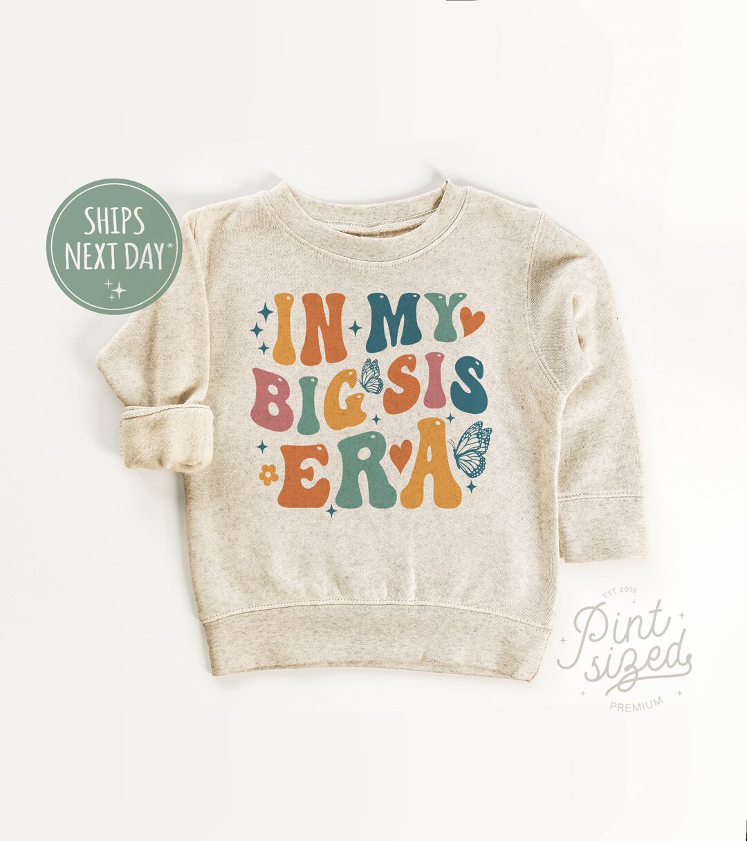 Toddler Sweatshirt, Big Sister Sweatshirt, Kids Crew Neck Sweatshirt