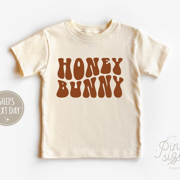 Honey Bunny Kids Shirt -Retro Easter Toddler Shirt - Vintage Natural Toddler Tee