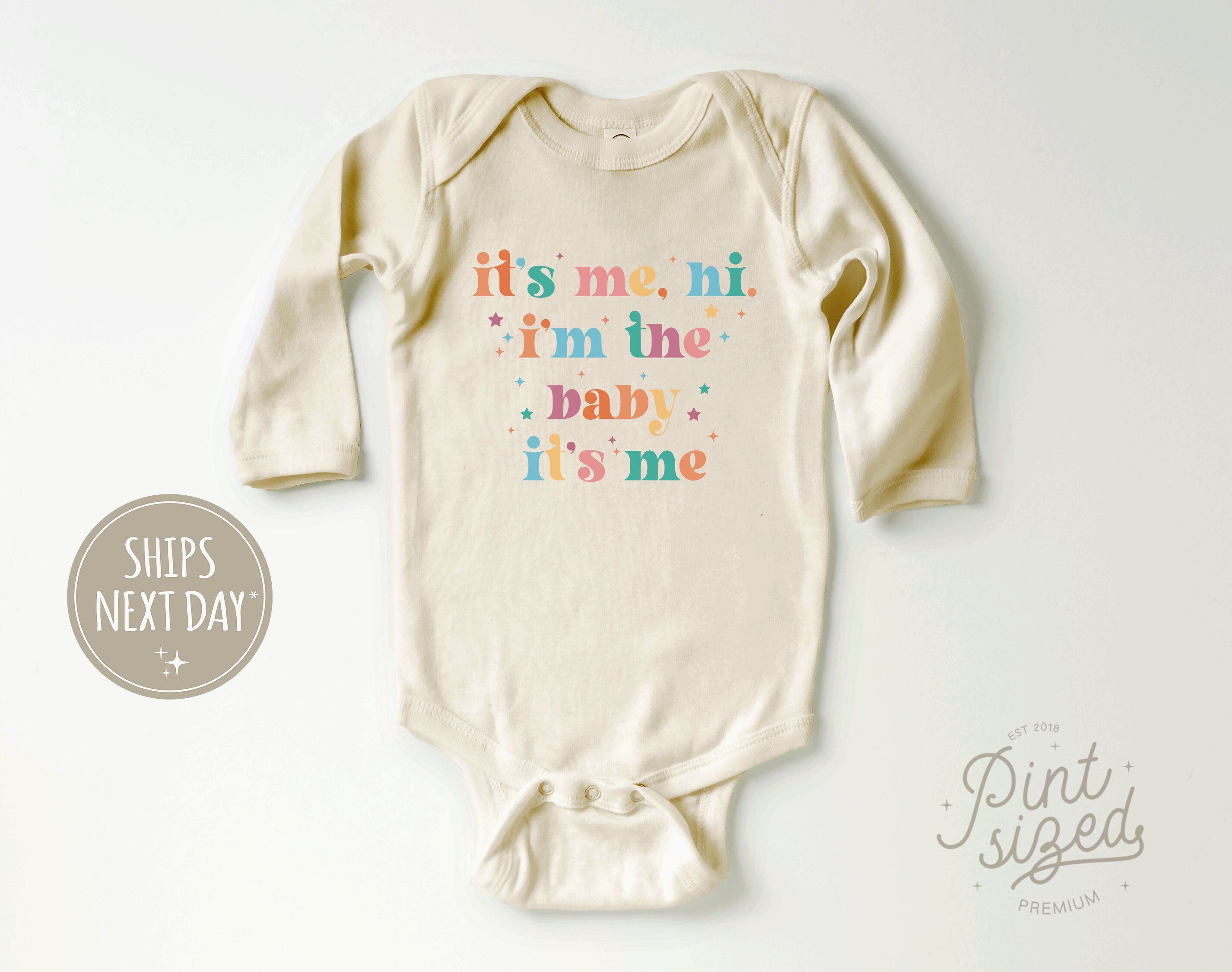 Discover It's Me, Hi. I'm The Baby Onesie - Retro Announcement Bodysuit