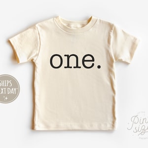 First Birthday Toddler Shirt - Vintage One Year Old Birthday Tee - Unisex Natural Toddler Tee