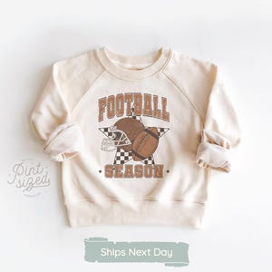 Football Season Toddler Shirt - Retro Fall Kids Tee - Vintage Boys Natural Shirt