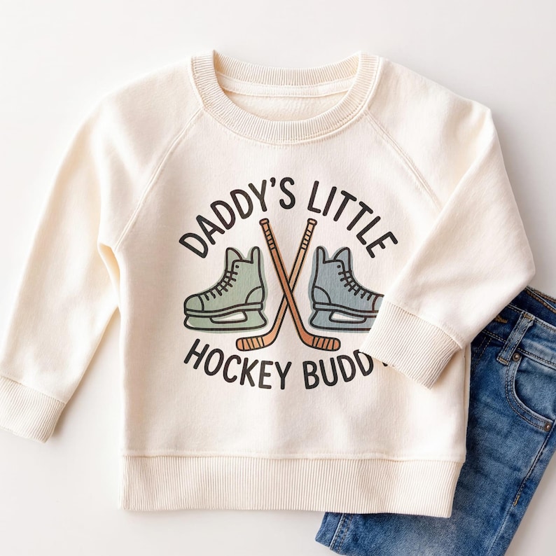 Daddy's Little Hockey Buddy Baby Onesie - Cute Hockey Baby Bodysuit Bild 6