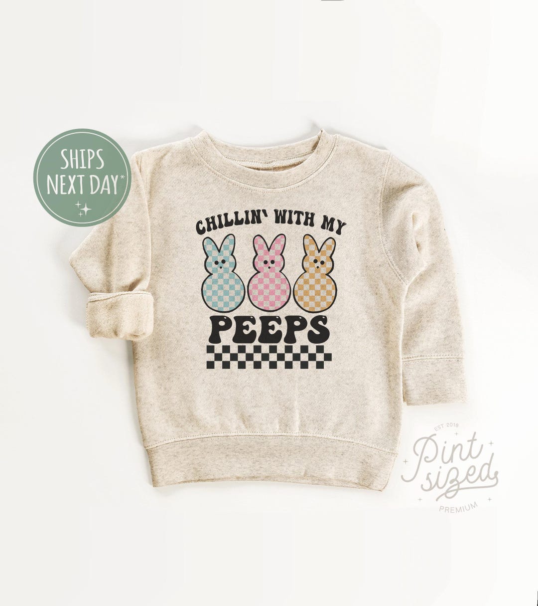Marshmallow Peep Kids Fleece Sweatshirt