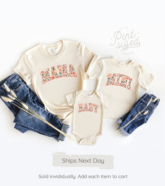 Mommy and Me Matching Set Mama Mini Baby Mama s Mini Toddler Tee Mommy and Daughter T shirt New Mom Shirt Etsy