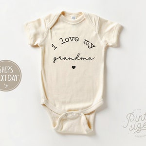 I Love My Grandma Onesie® - Vintage Bodysuit - Cute Natural Baby Onesie®