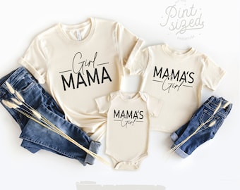 Matching Mommy & Me Shirt - Girl Mama T-Shirt - Mama's Girl Toddler Tee - Mommy and Daughter Matching Set - New Mom Shirt