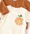 Toddler Monogram Pumpkin Shirt - Personalized Initials Kids Tee - Cute Fall Monogram Shirt with Custom Pumpkin - Kids Fall Sweatshirt