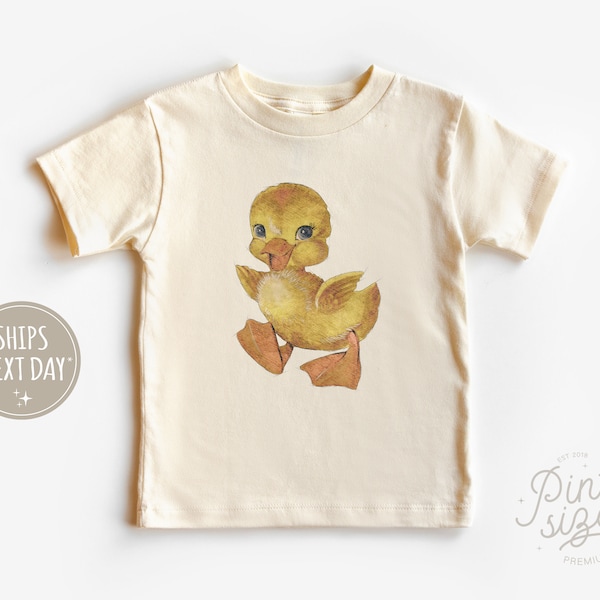 Duckling Toddler Shirt - Vintage Tee - Cute Natural Kids Shirt