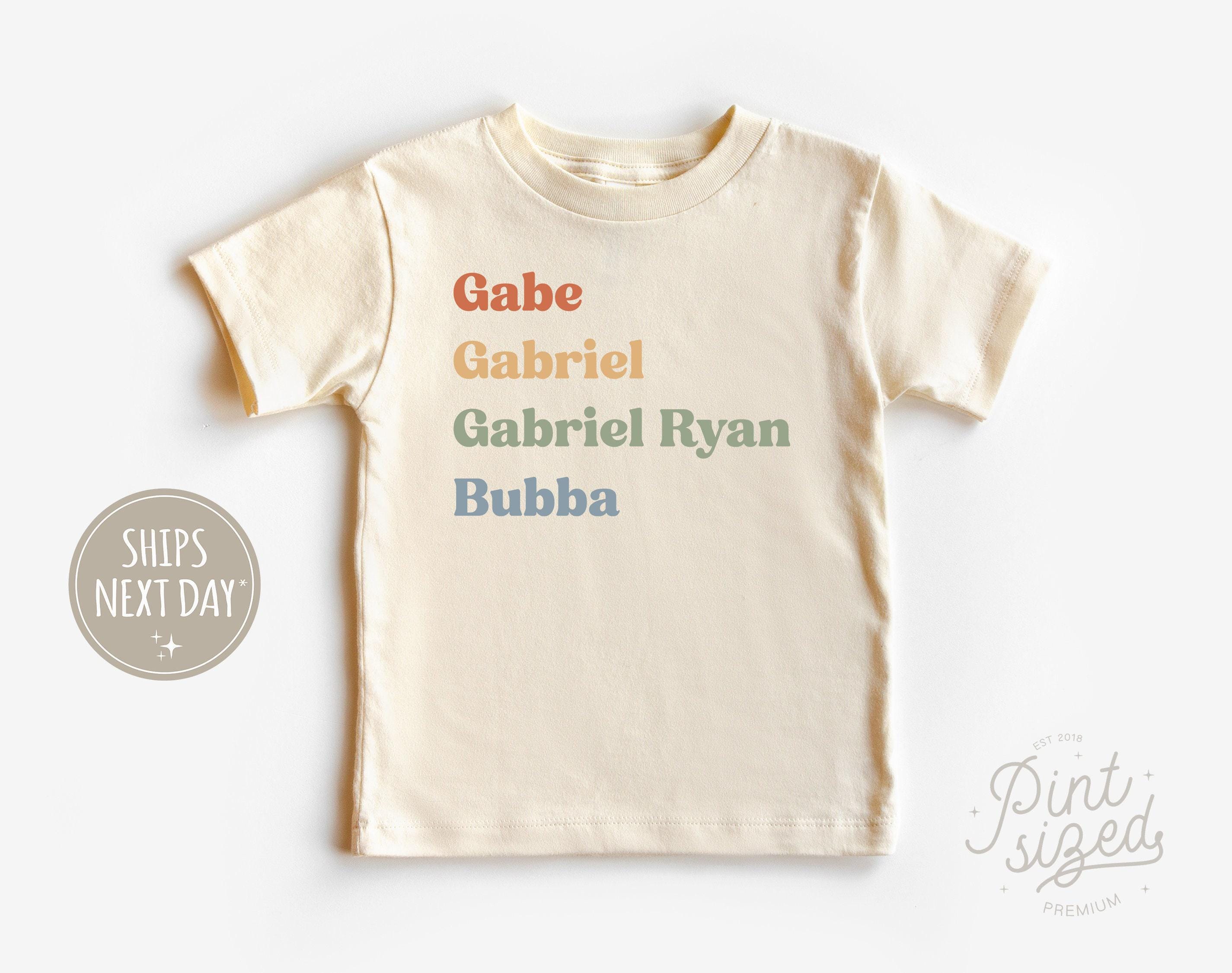Boy Nickname Toddler Shirt - Retro Personalized Kids Tee - Custom Natural Kids Shirt