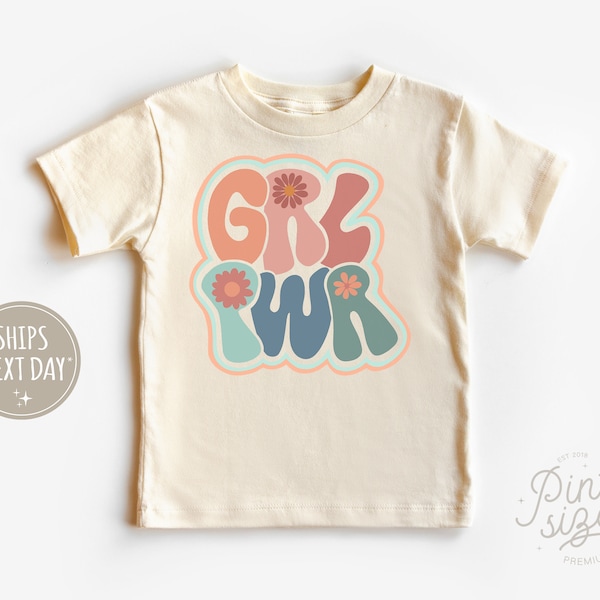 Girl Power Toddler Shirt - Boho Activism Kids Shirt - Cute Natural Toddler Tee