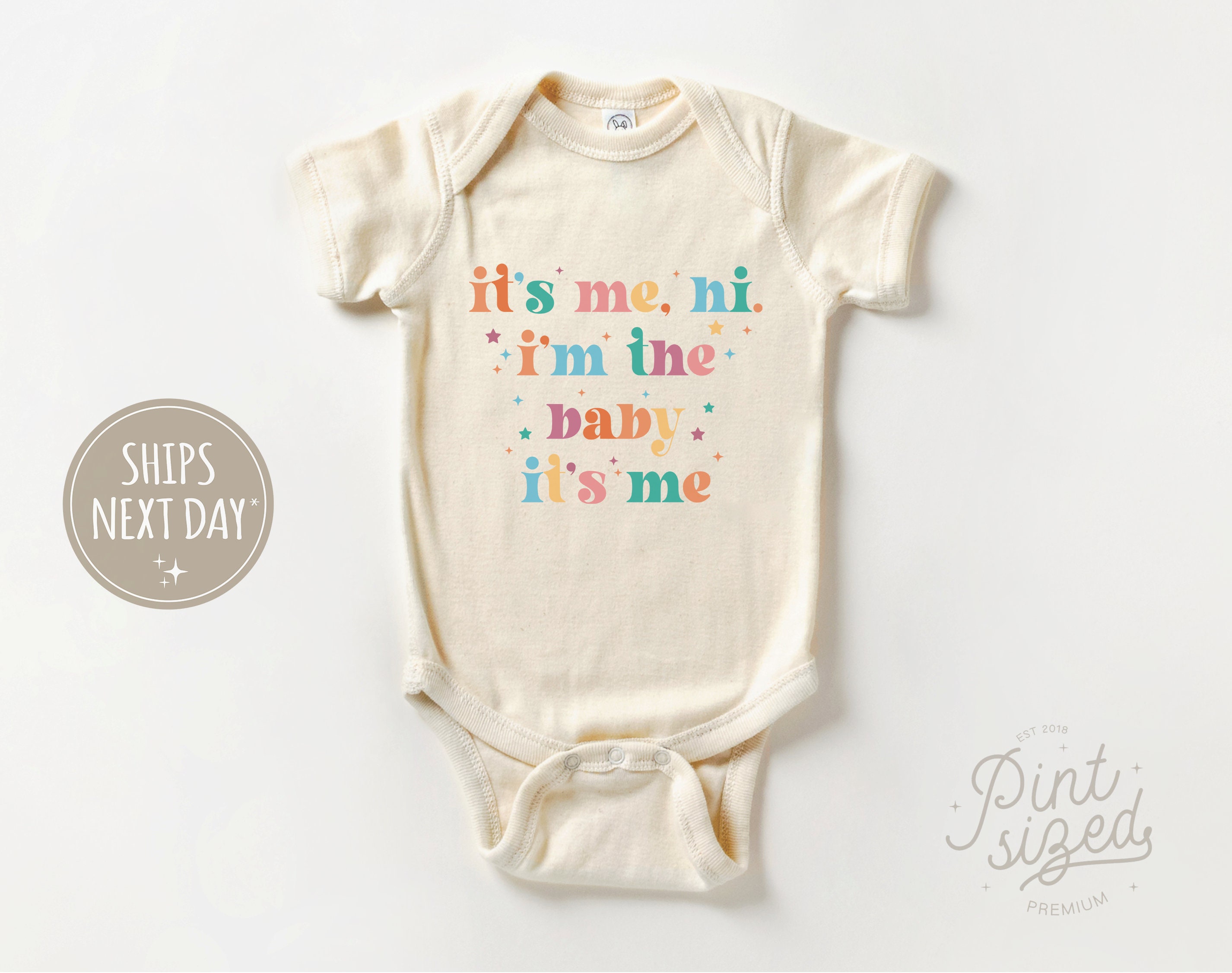 Discover It's Me, Hi. I'm The Baby Onesie - Retro Announcement Bodysuit