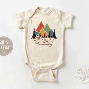 Adventure is Calling Baby Onesie® - Cute Mountains Bodysuit - Summer Baby Onesie® zdjęcie 1