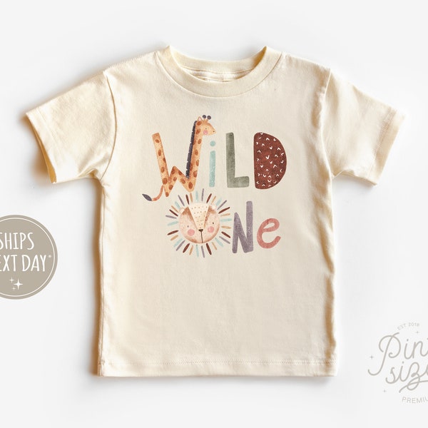 Wild One Toddler Shirt - 1st Birthday Kids Tee - Boho Birthday Natural Shirt