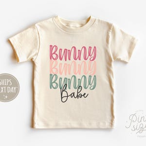 Bunny Babe Toddler Shirt - Girls Easter Kids Shirt - Spring Natural Tee