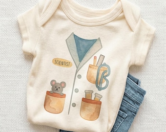Scientist Baby Onesie - Cute Science Lab Coat Bodysuit
