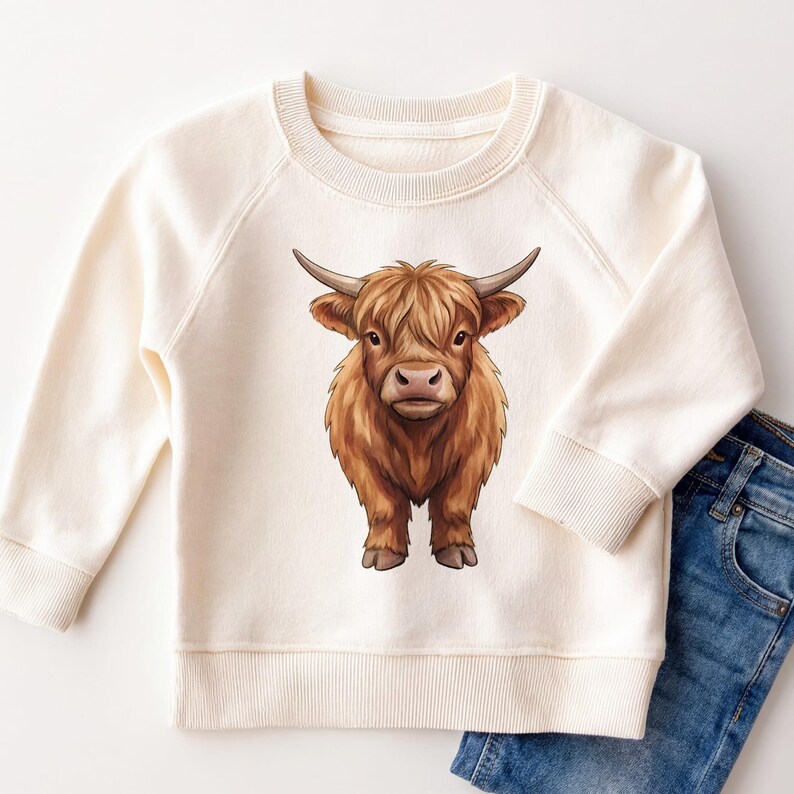 Highland Cow Baby Onesie - Cute Fluffy Scottish Cattle Bodysuit zdjęcie 6