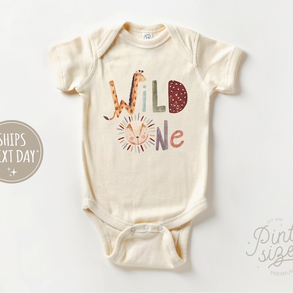 Wild One Baby Onesie® - 1st Birthday Bodysuit - Boho Birthday Natural Onesie®