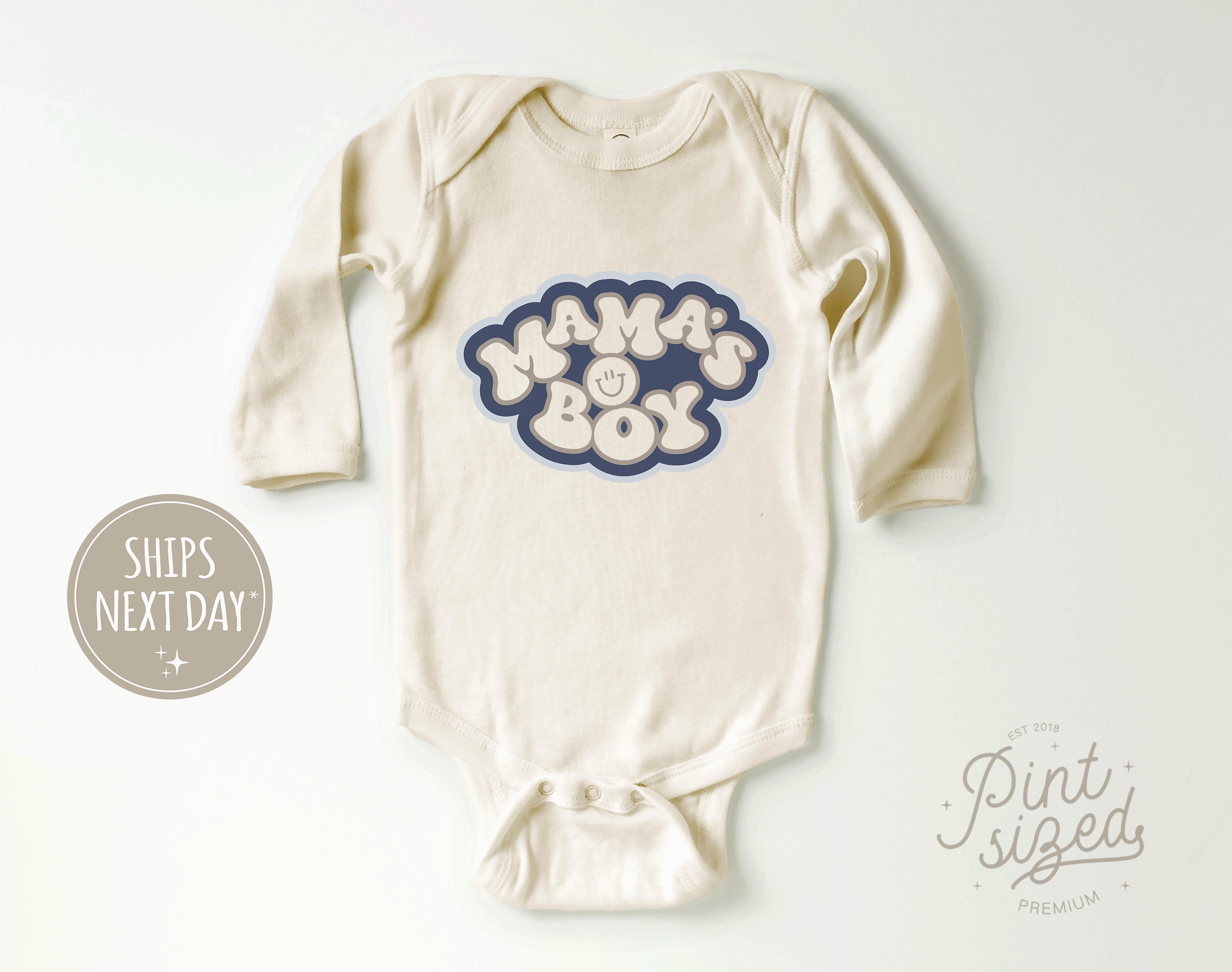 Mama's Boy Onesie® Retro Boys Bodysuit I Love My Mom Etsy
