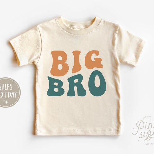 Retro Big Brother Shirt Boys Sibling Tee Vintage Natural - Etsy