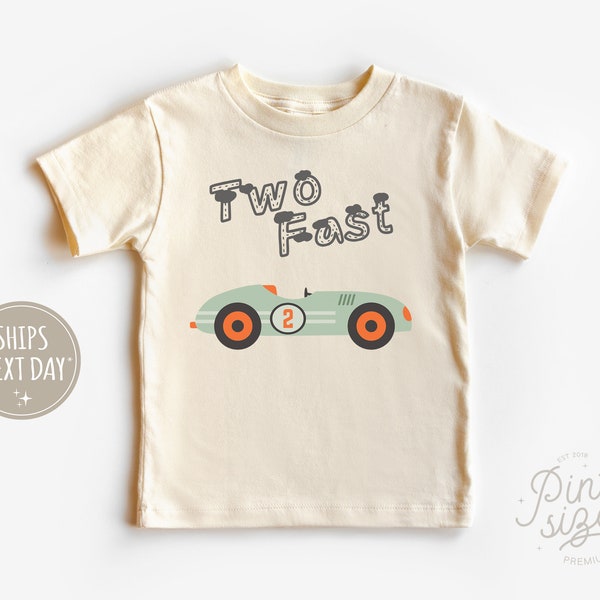 Two Fast Toddler Shirt - Second Birthday Kids Shirt - 2 Years Old Toddler Tee