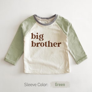 Big Brother Toddler Shirt - Cute Retro Kids Shirt - Natural Big Brother Gift - Pregnancy Announcement