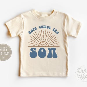 Here Comes The Son Toddler Shirt - Retro Announcement Kids Shirt - Cute Summer Toddler Tee